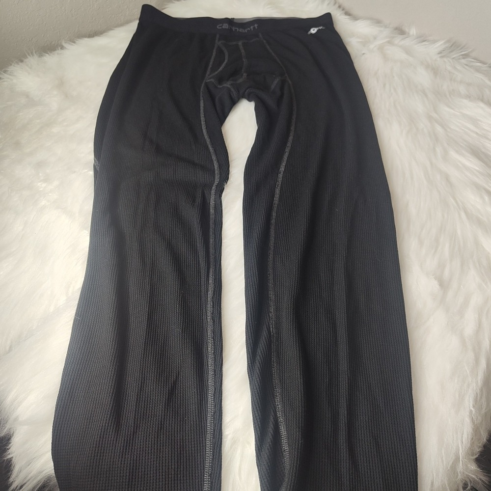 Carhartt Force Thermal Pants Mens XL Black Waffle Knit Base Layer MBL125